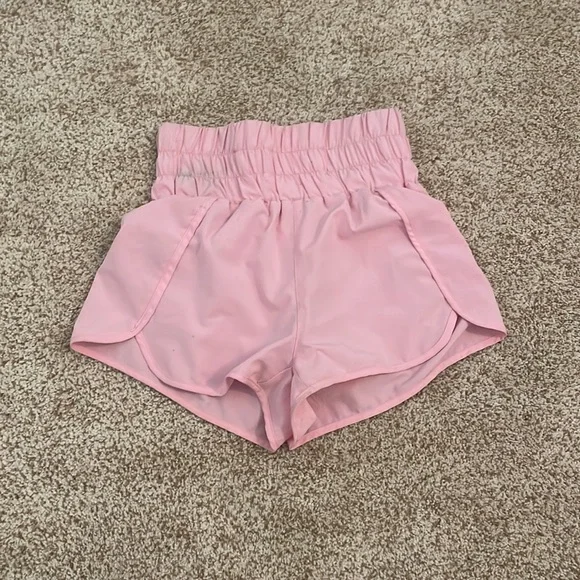 Pinklily high waisted athletic shorts pink